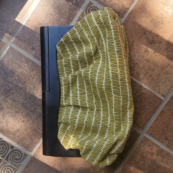 Statement Clutch with Wooden Handle - Picture 1 of 12